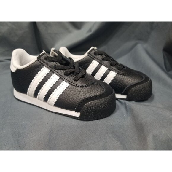 Adidas Toddlers Samoa I Casual Sneakers Leather White Black Size 6 NEW NO BOX! - Picture 5 of 11